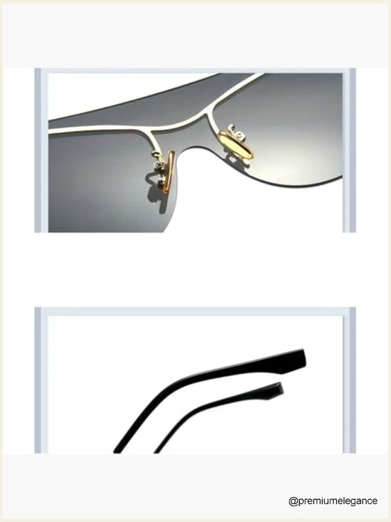Vintage Oversized Square Shield Sunglasses UV400 Protection Unisex main image 6